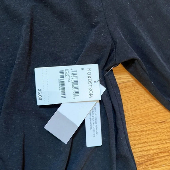 BP Black Long Sleeve Tshirt Top Knot Front Casual Errands Base Layer Small Shirt - Picture 4 of 6